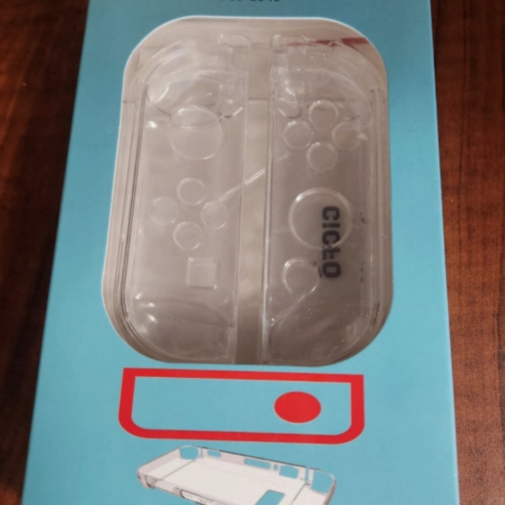 Clear Protective Case for Nintendo Switch with Screen Protector and Thumb Grips